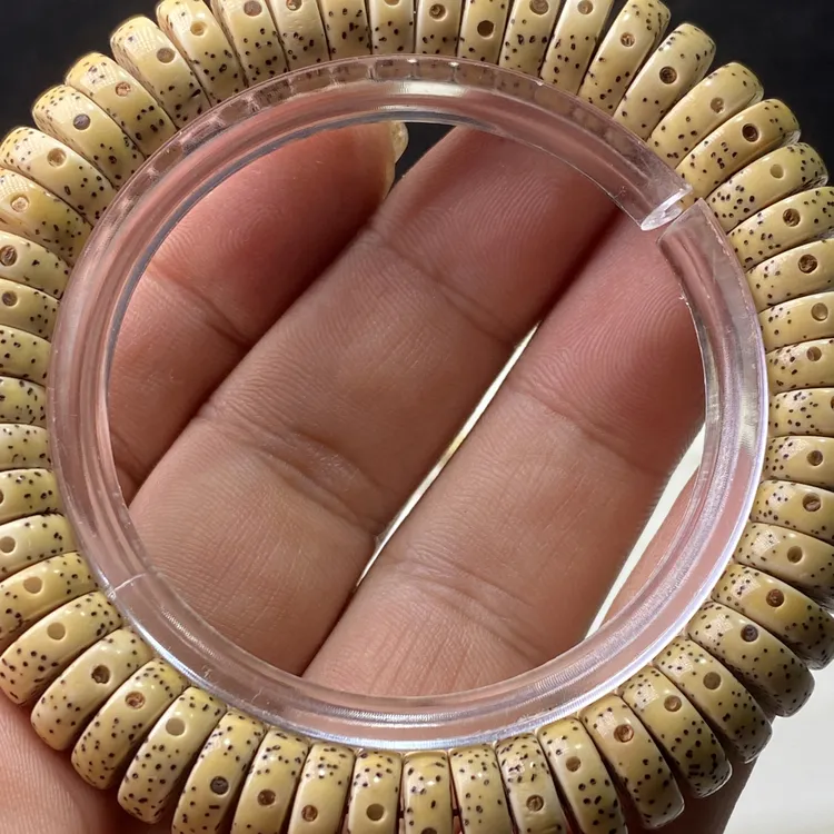 ［老宋星月］海南星月同枝原生态极品12×4正月药片手串星月菩提