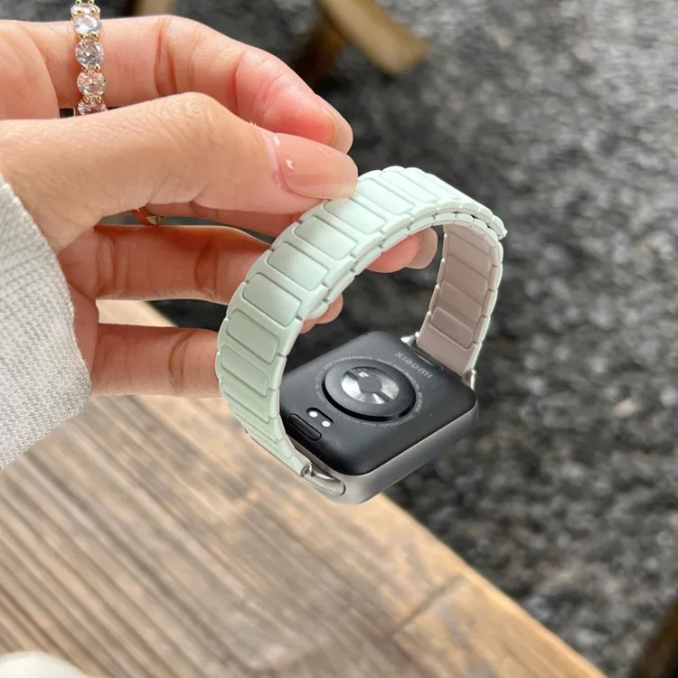 磁吸硅胶工装腕带适用于小米手环9/8pro手表8表带watch5红米4女生