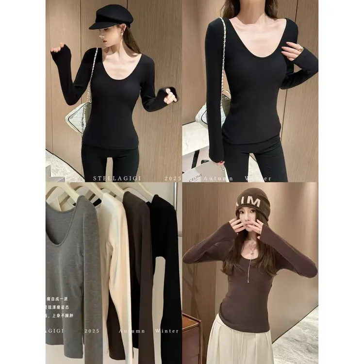  SG / 杨依姗 AW秋冬百搭单品 U领保暖一体杯打底衫T-20252273