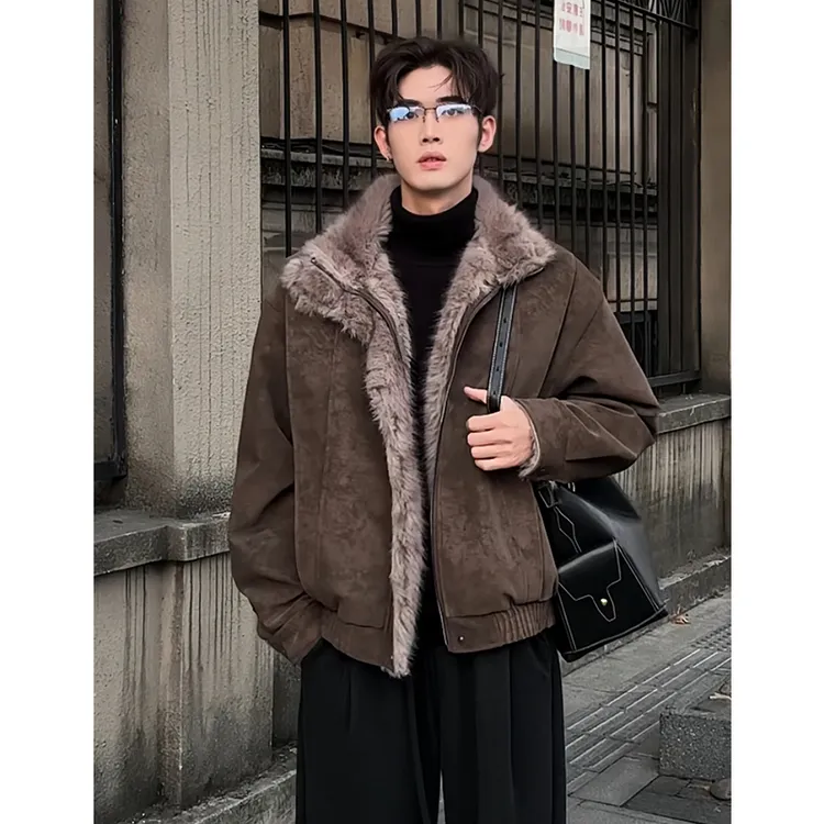 【长毛毛内里】【舒适感你买去穿了就知道】冬季夹克男士外套座山雕