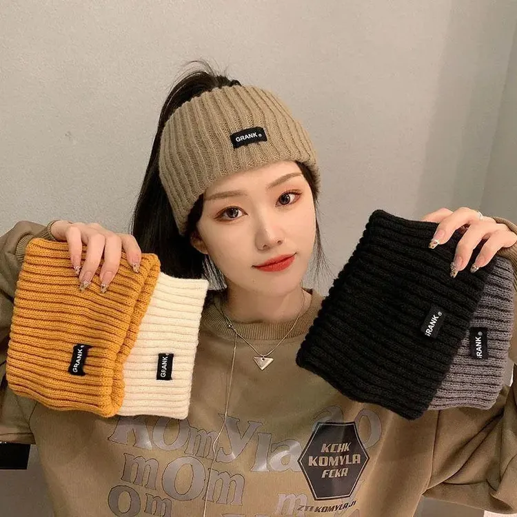 护额头防寒头巾孕妇产后坐月子发带女时尚秋冬季防风睡觉保暖帽子商品图