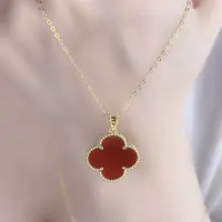 18K金红玛瑙20mm吊坠气质百搭时尚