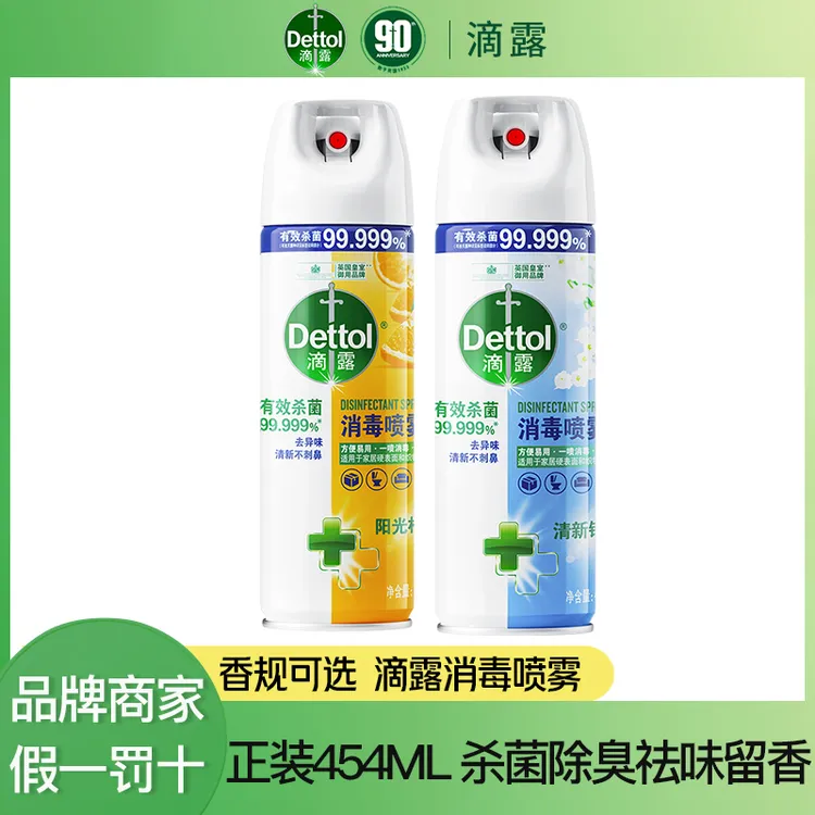 Dettol/滴露消毒喷雾大瓶454ML家庭装清新除异味杀菌祛味鞋袜除臭