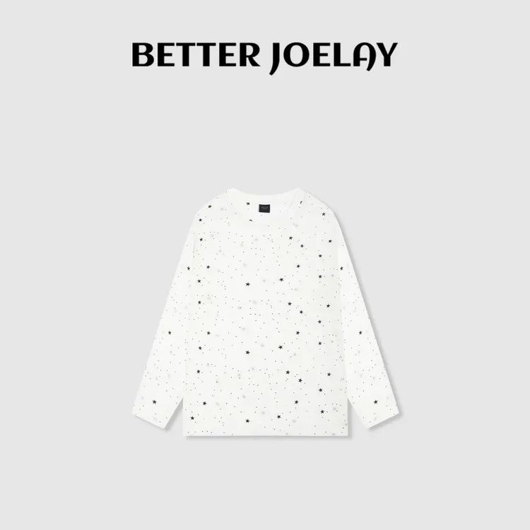 （MY）BETTER JOELAY-【夏日点点】时尚简约T恤长袖潮流休闲风KH3199