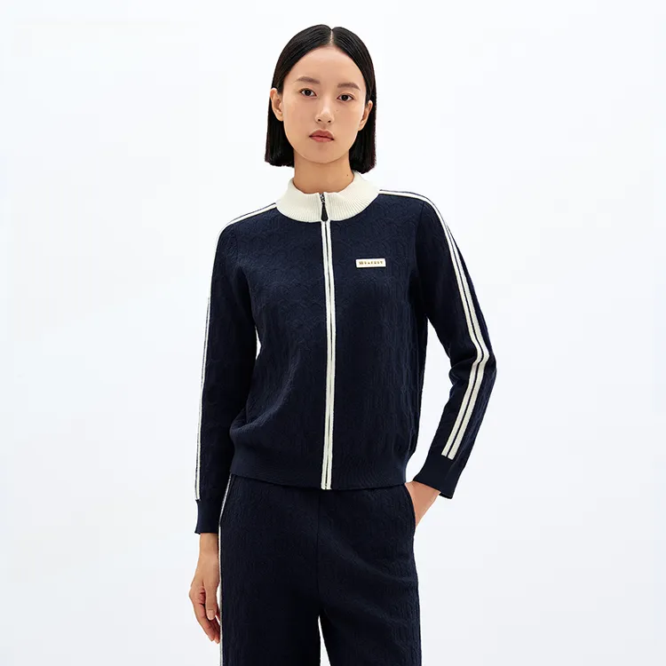 XII BASKET十二篮25春新款精致老花羊毛混纺针织外套女7C35106090
