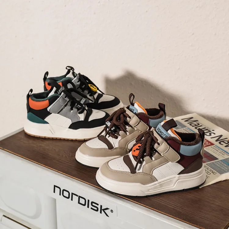 蜡比小星3021儿童时尚保暖学生运动鞋百搭休闲舒适软底棉鞋①区