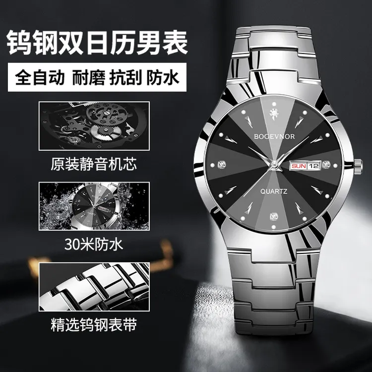 【专柜正品】瑞士商务男士全自动高端防水腕表大气时尚琥珀流光男款商品图