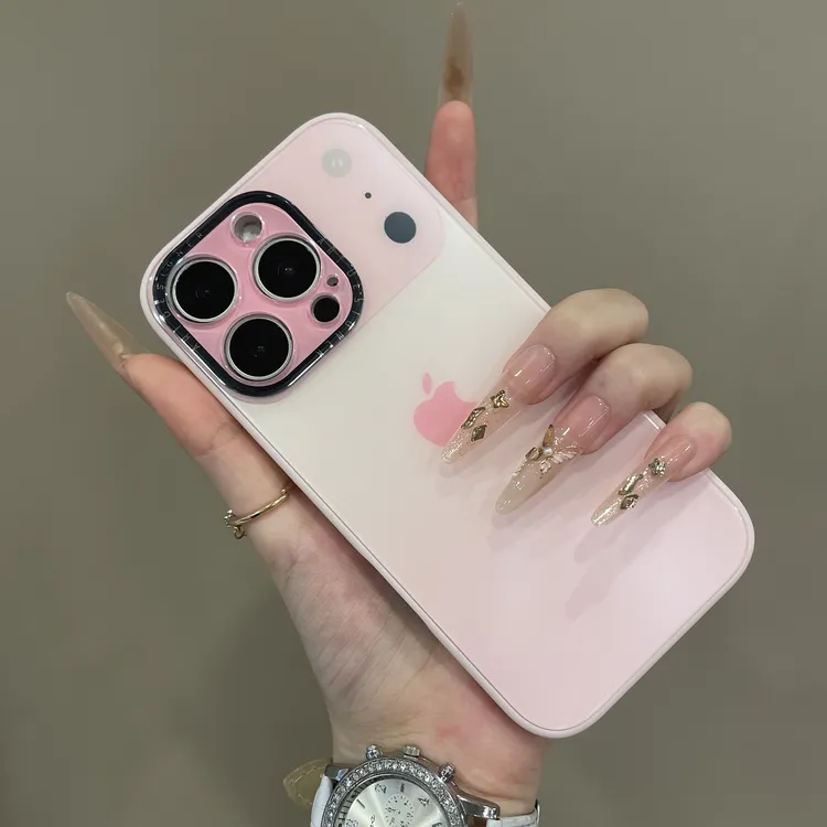 ins渐变磨砂苹果17大视窗适用iPhone16手机壳15pm防摔14pro高级13