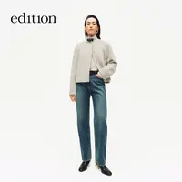 【商场同款】edition2025冬季新款直筒骆驼绒牛仔裤#EBE4JEN002