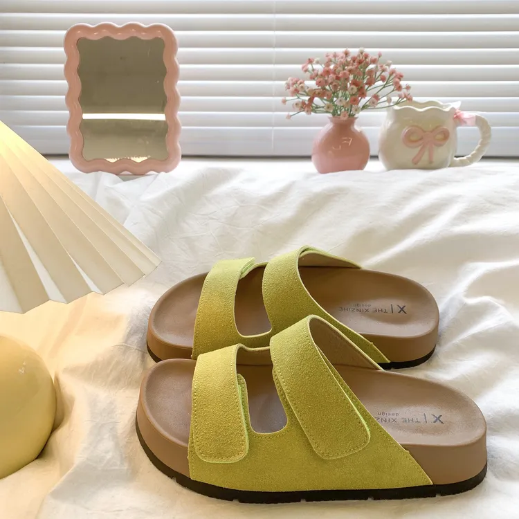 厚底增高一字拖鞋女夏季外穿2025新款勃肯半拖女鞋超火懒人沙滩鞋