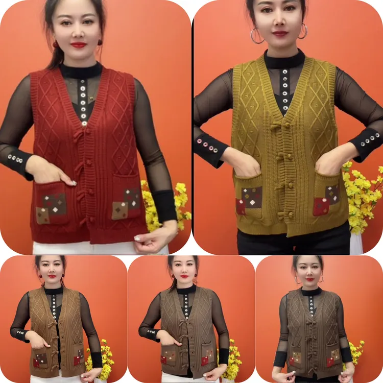 秋冬季新款复古盘扣马甲