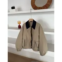 新款韩版简约撞色领时尚外套WT9275