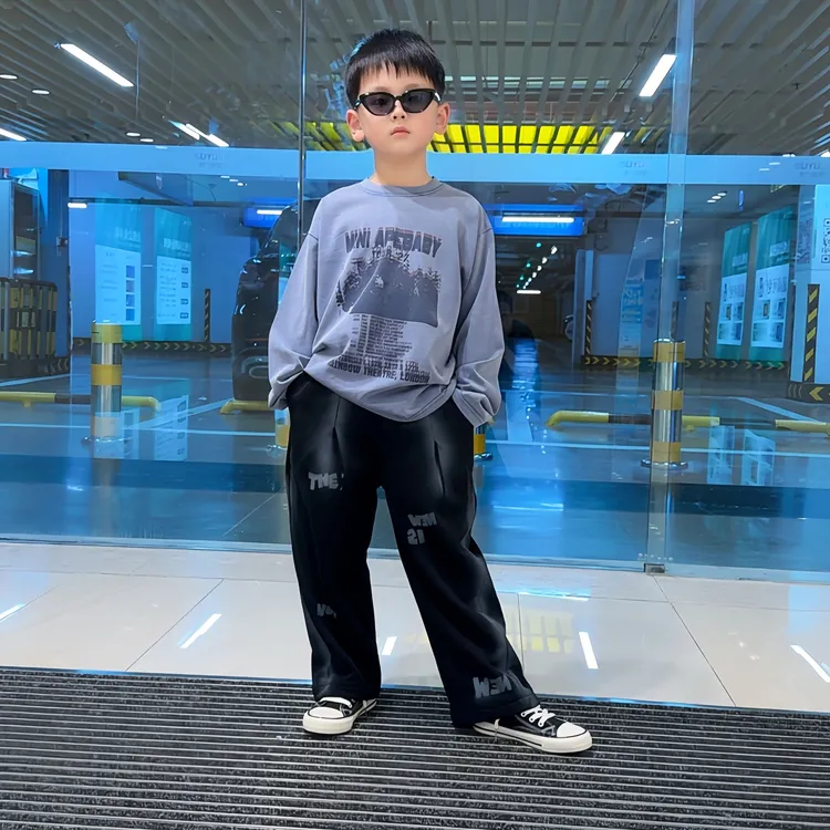 儿童套装秋季韩版男童痞帅炸街服装卫衣牛仔裤潮酷帅气衣服in洋气