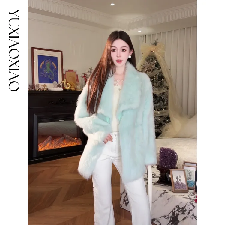 余潇潇【水星漫游】托斯卡纳绵羊毛皮毛一体皮草外套保暖轻奢时尚