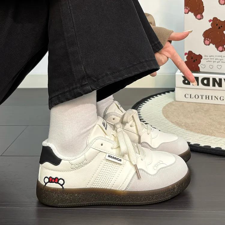 回力休闲德训鞋秋冬季新款女鞋百搭ins小白鞋轻便学生厚底鞋加绒