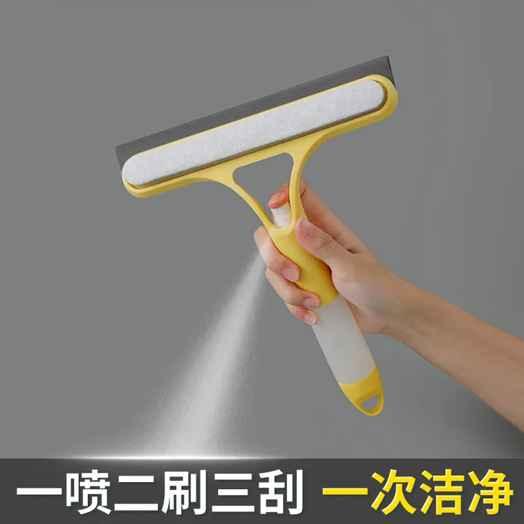 擦玻璃神器三合一玻璃刮水器多功能喷水浴室刮镜子双面擦洗刮水刷