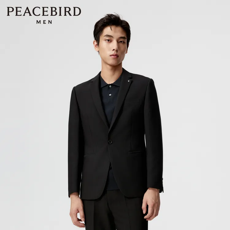 【商场同款】太平鸟男装秋季时尚修身西装 B1BAE1X09