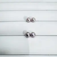 S925银天然淡水珍珠耳钉（多样性发一对7.5mm）189