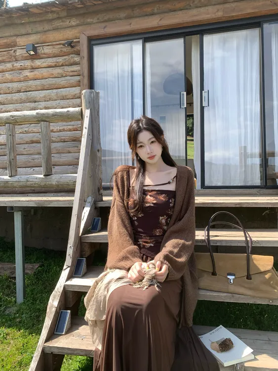 EIA一尧【秋日集】松弛慵懒毛织开衫气质显白百搭日常显薄中长款女
