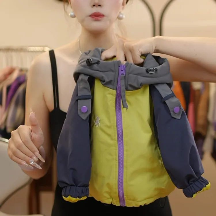 2025新款男童棉服加厚夹棉冬装儿童洋气时髦冲锋衣帅气炸街棉衣潮