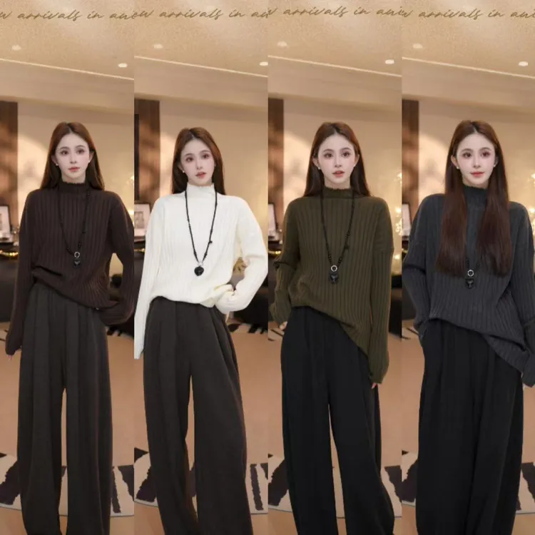 Shuyan妍【花札打底】超软糯亲肤竖条坑条四色打底衫665284