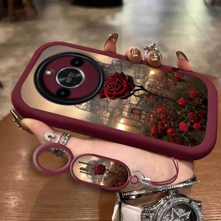 玫瑰城堡适用华为畅享70X手机壳个性网红防摔华为畅享70X活力版高