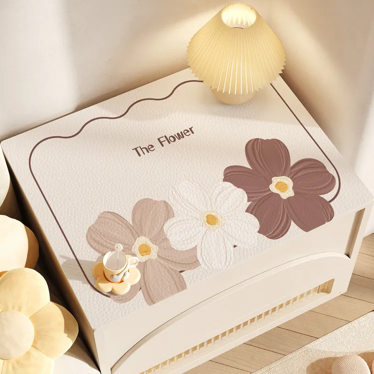 床头柜垫子现代简约风轻奢高级感桌垫防水免洗盖布冰箱台面遮盖垫