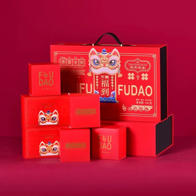 天福茗茶 福到茶食品礼盒套装糖果糕点饼干新年年货零食礼盒824g
