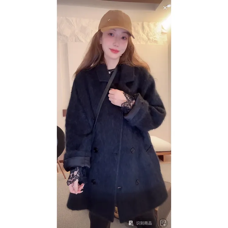 DEDM•STUDIO/绵羊毛+桑蚕丝+山羊绒毛呢外套大衣2510MNWT/DY529-1