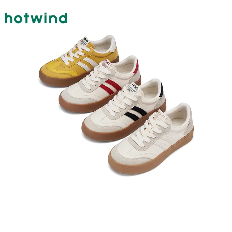 4折起热风秋季女新款平底妈妈鞋舒适超软一脚蹬小白鞋H14W25768