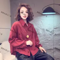 聪聪478秋季新款长袖简约百搭宽松休闲上衣衬衫