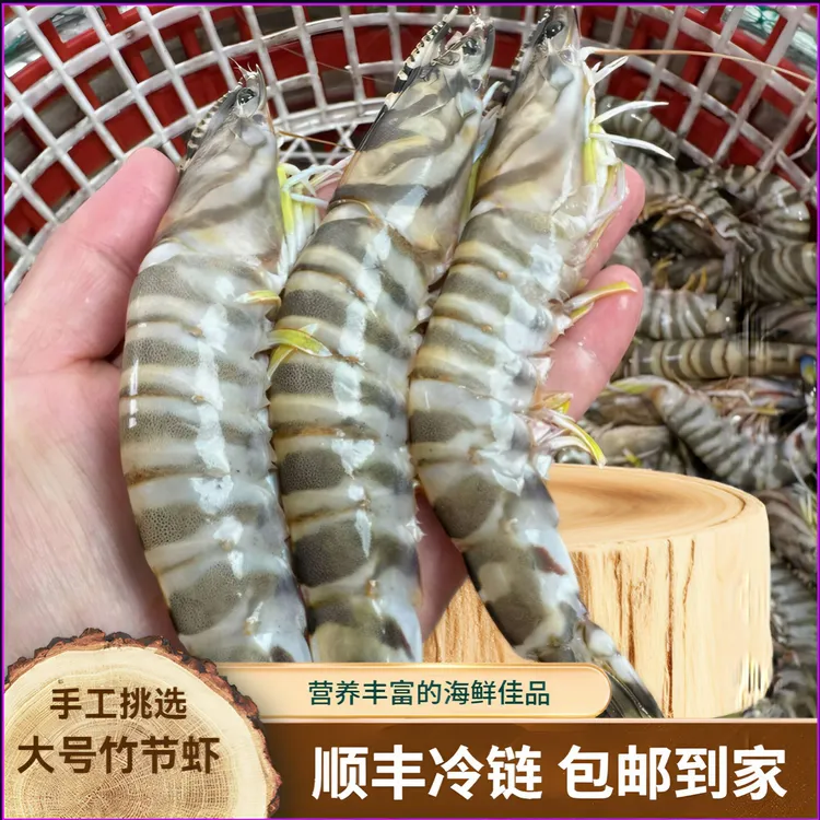 吕四本港海鲜竹节虾400g一盒