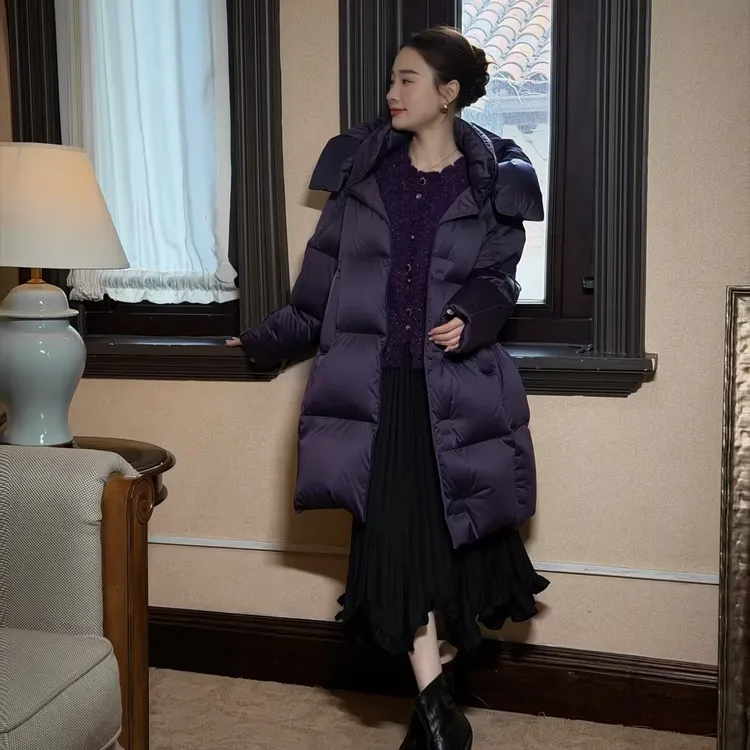 HELA AOMI “光泽克鲁达”95鹅绒日式染色工艺长款羽绒服CY5DM06507