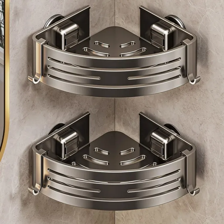 旗舰款卫生间吸盘三角置物架浴室免打孔沐浴露淋浴房厕所收纳架子