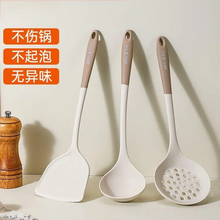 硅胶锅铲炒菜铲子不粘锅专用家用加长食品级耐高温汤勺厨具套装