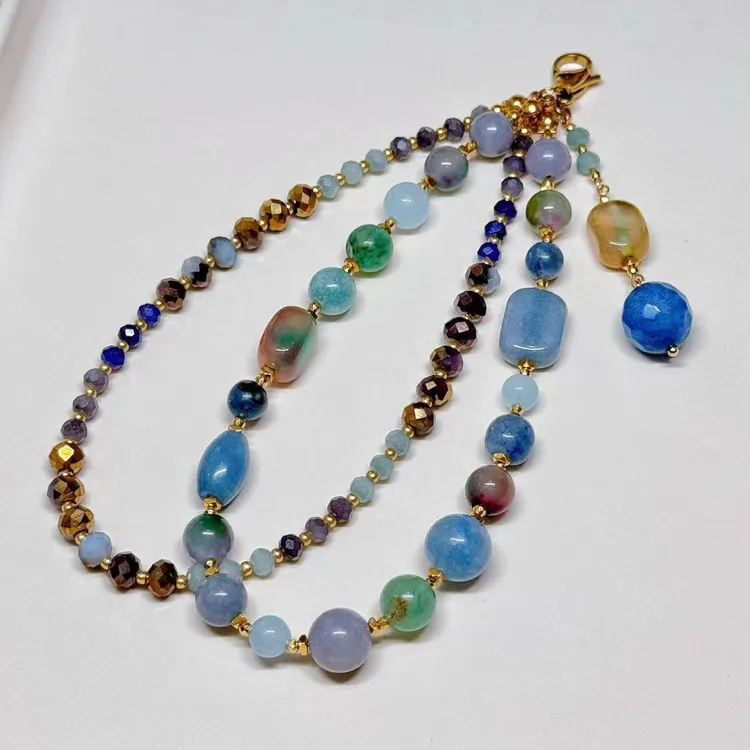 山涧清溪 原创文玩玉米链 手工diy