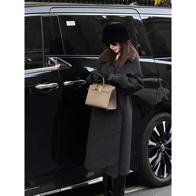 【B经典收藏级V】山羊绒毛领+三防新雪丽3M鹅绒羽绒服 LX59AL098Q