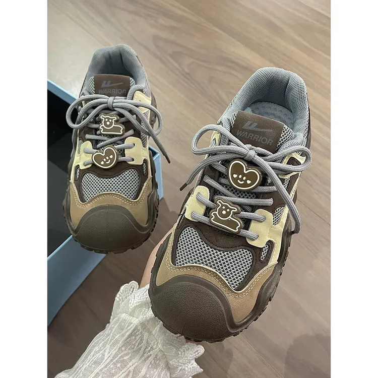 回力原创爆改快乐小狗2025夏季爆款女鞋网面透气学生软底百搭板鞋