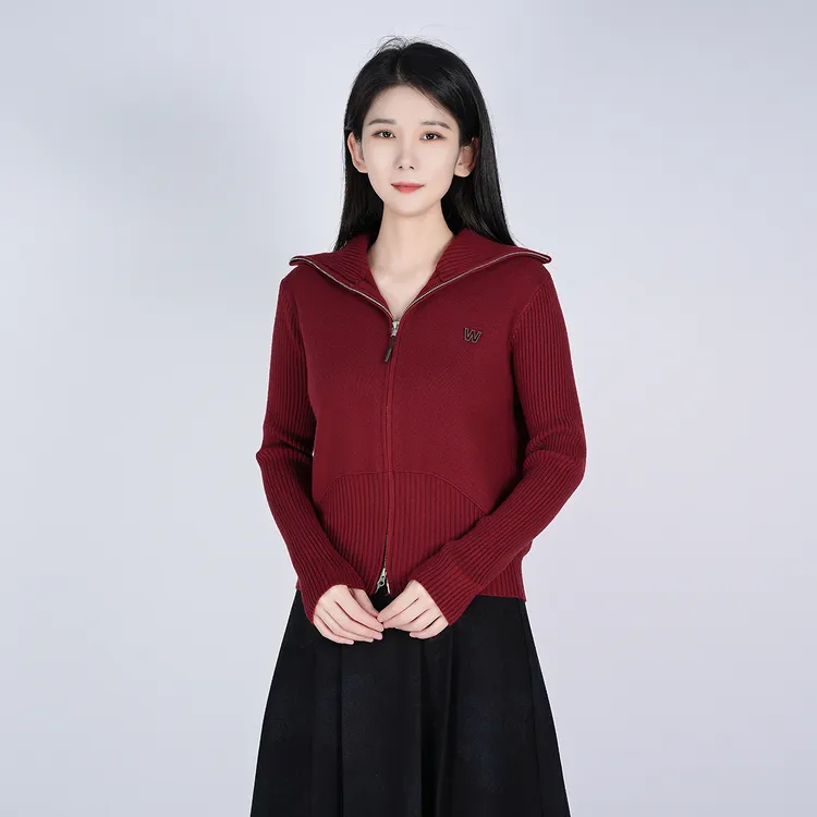 国风中式秋季减龄休闲舒适亲肤长袖新款纯色针织上衣WH05007388