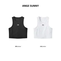 ANGE SUNNY【经典运动背心】字母印花无袖打底衫 时尚新款 