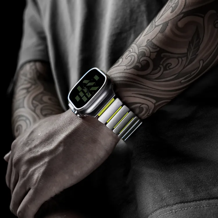 适用AppleWatch Ultra3钛合金属表带S11磁吸扣S10苹果iwatch9手表