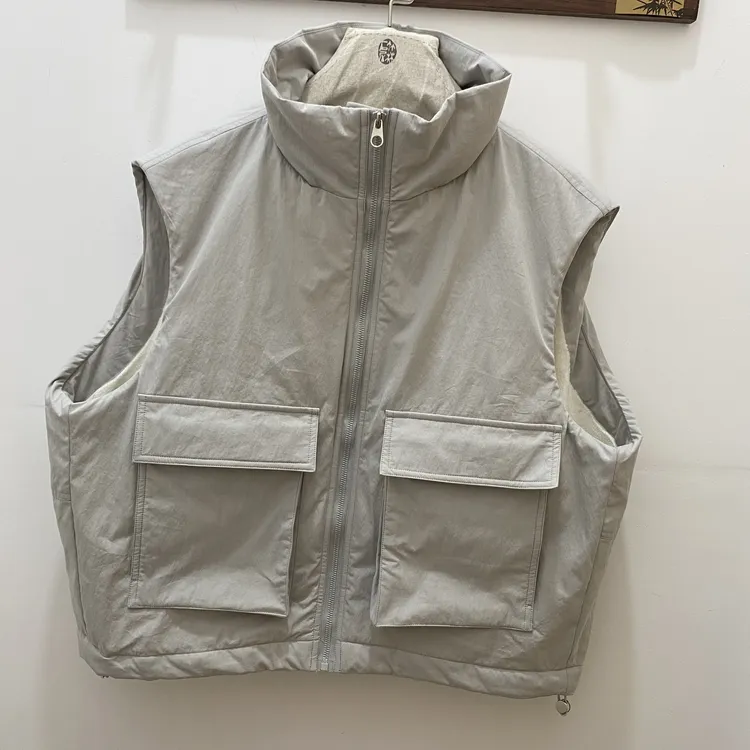 J113法兰绒灰色马甲