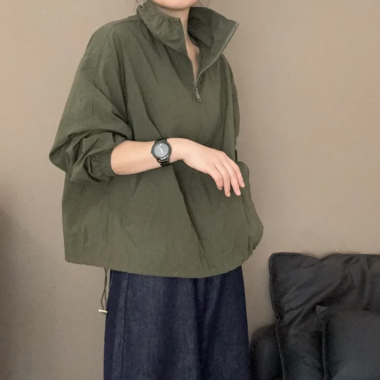 24073-春秋季新款百搭休闲韩版舒适潮流短款外套