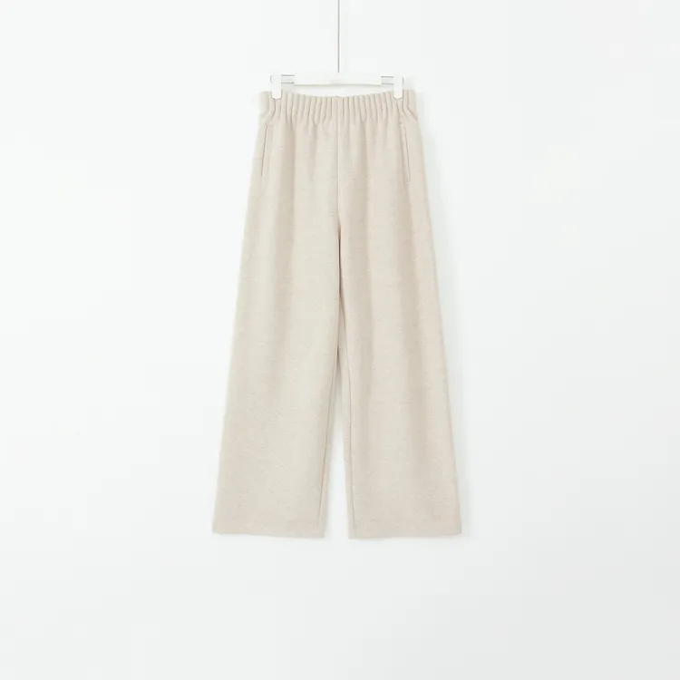 几里与麻 百褶松紧腰直筒加绒休闲裤 裤长103 2111136