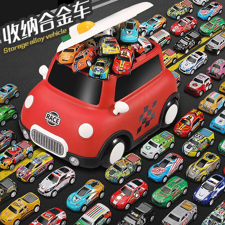 金属小汽车车男孩3-6岁回力车益智惯性男儿童玩具车30pcs