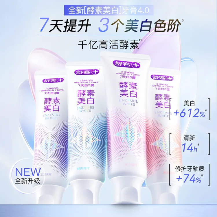 【广东夫妇专属】舒客•酵素+矿物精华牙膏套装•560g大容量-DB