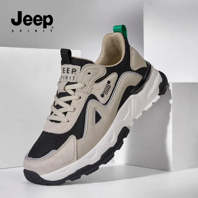 JEEP吉普男鞋百搭休闲老爹鞋子男款爆款2025新款网面运动开车潮鞋