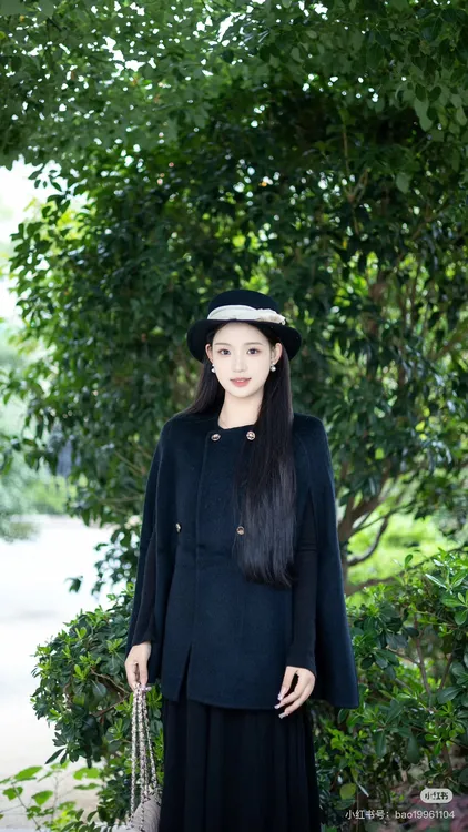 财阀千金大码半裙毛呢外套女秋冬短款呢子大衣2186浪大码裙子