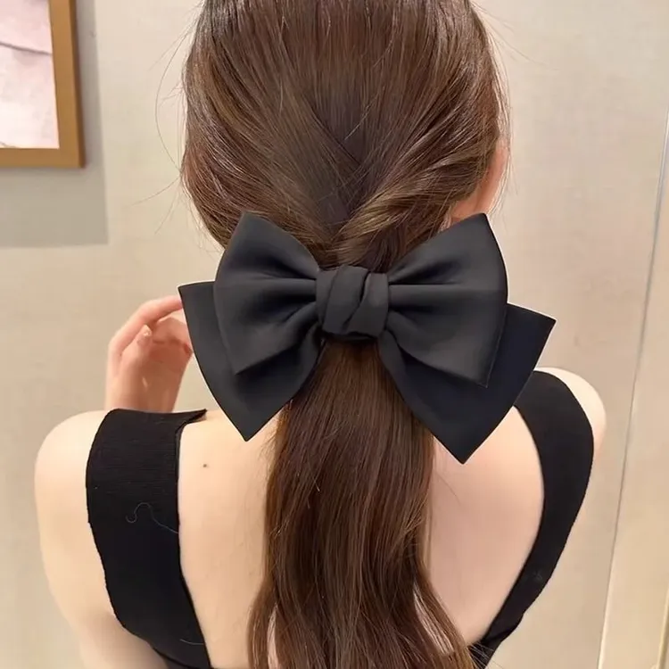 日韩ins甜美风头绳辫子发饰发圈丝绒黑色复古发绳
