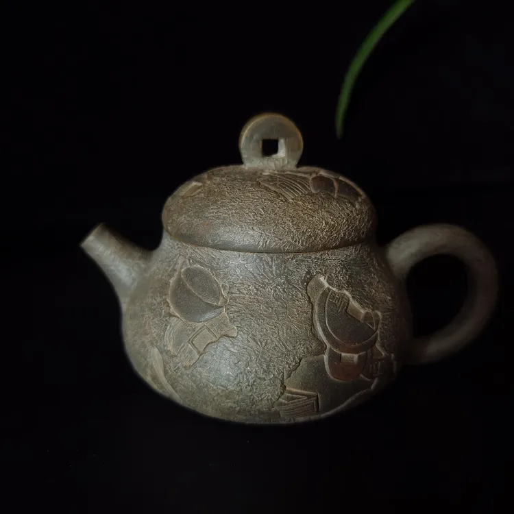 广西钦州坭兴陶茶壶茶具原矿陶土全手工制作120cc包邮